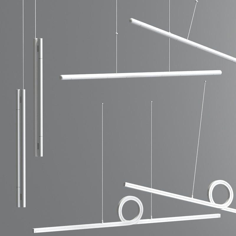 Counterpoint Led Linear Pendant Collection 3D model_2