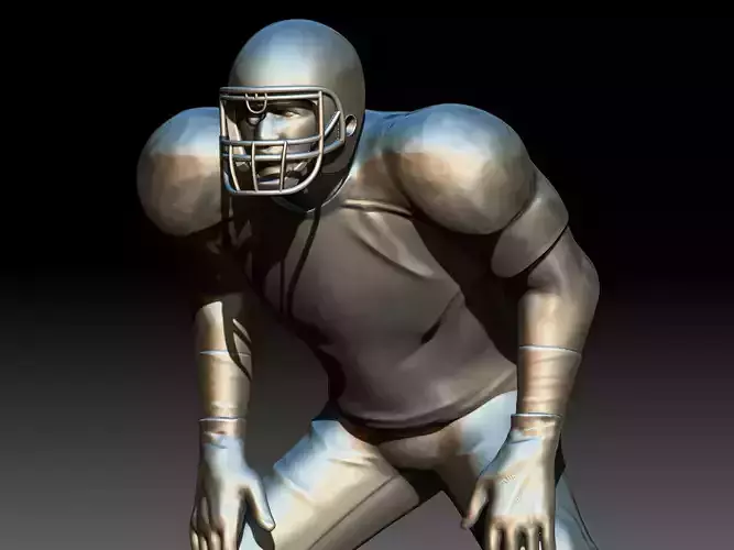 American footballer Pose 3D print model 3D print model