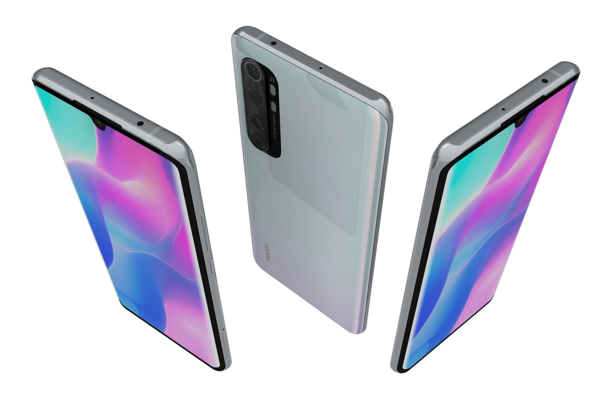 Xiaomi Mi Note 10 Lite Glacier White 3D model_3