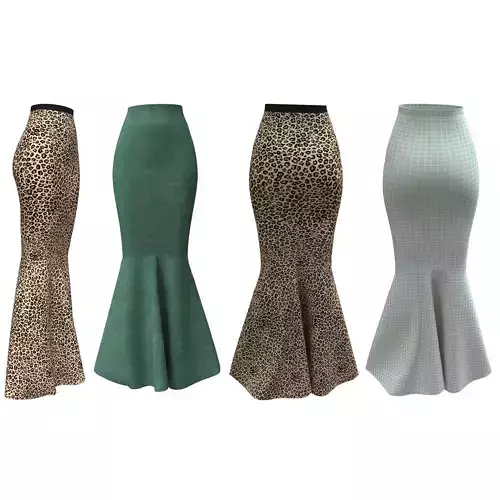 Skirts Fishtail 1 3D model