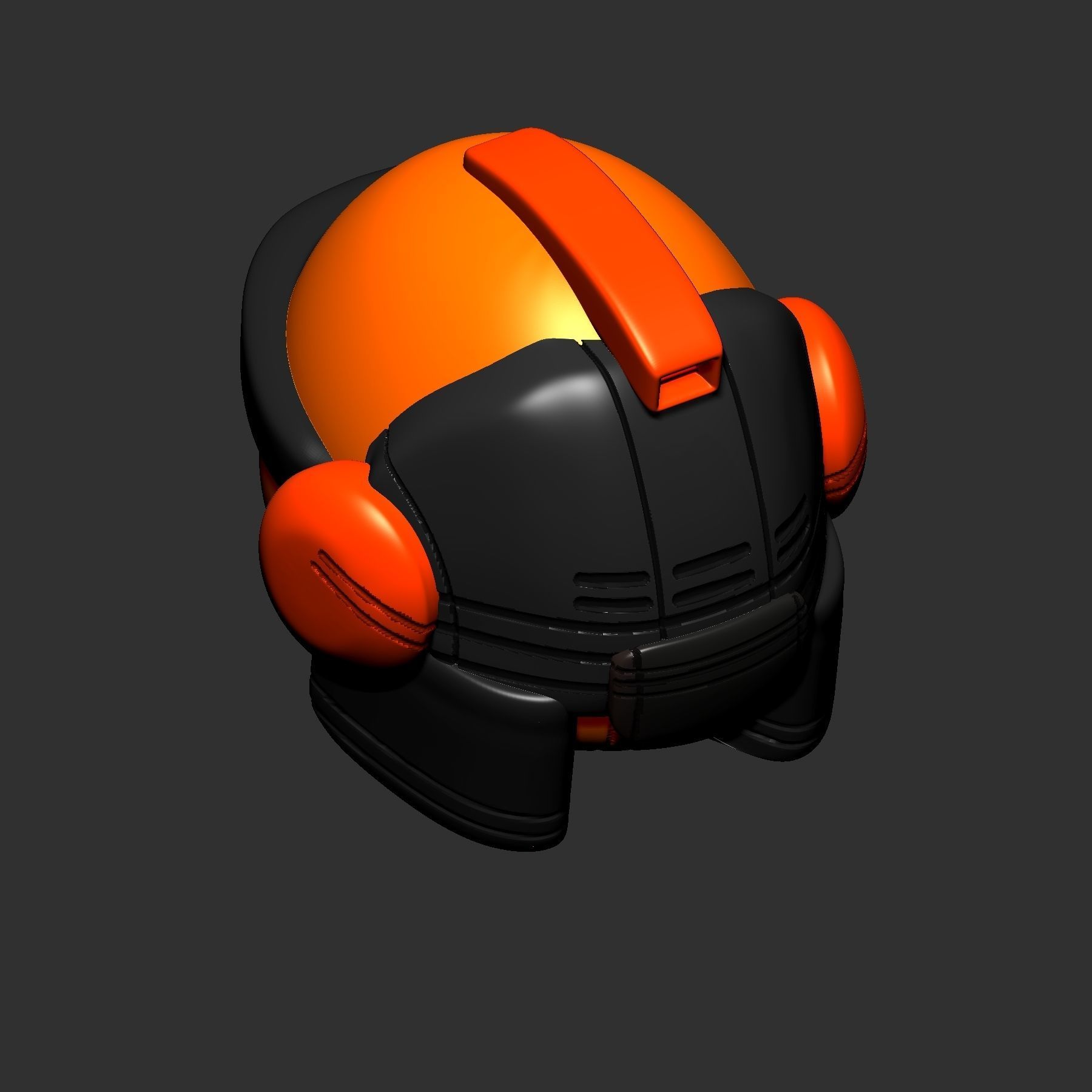 helmet high poly sculpt 3d printable 3D model_4