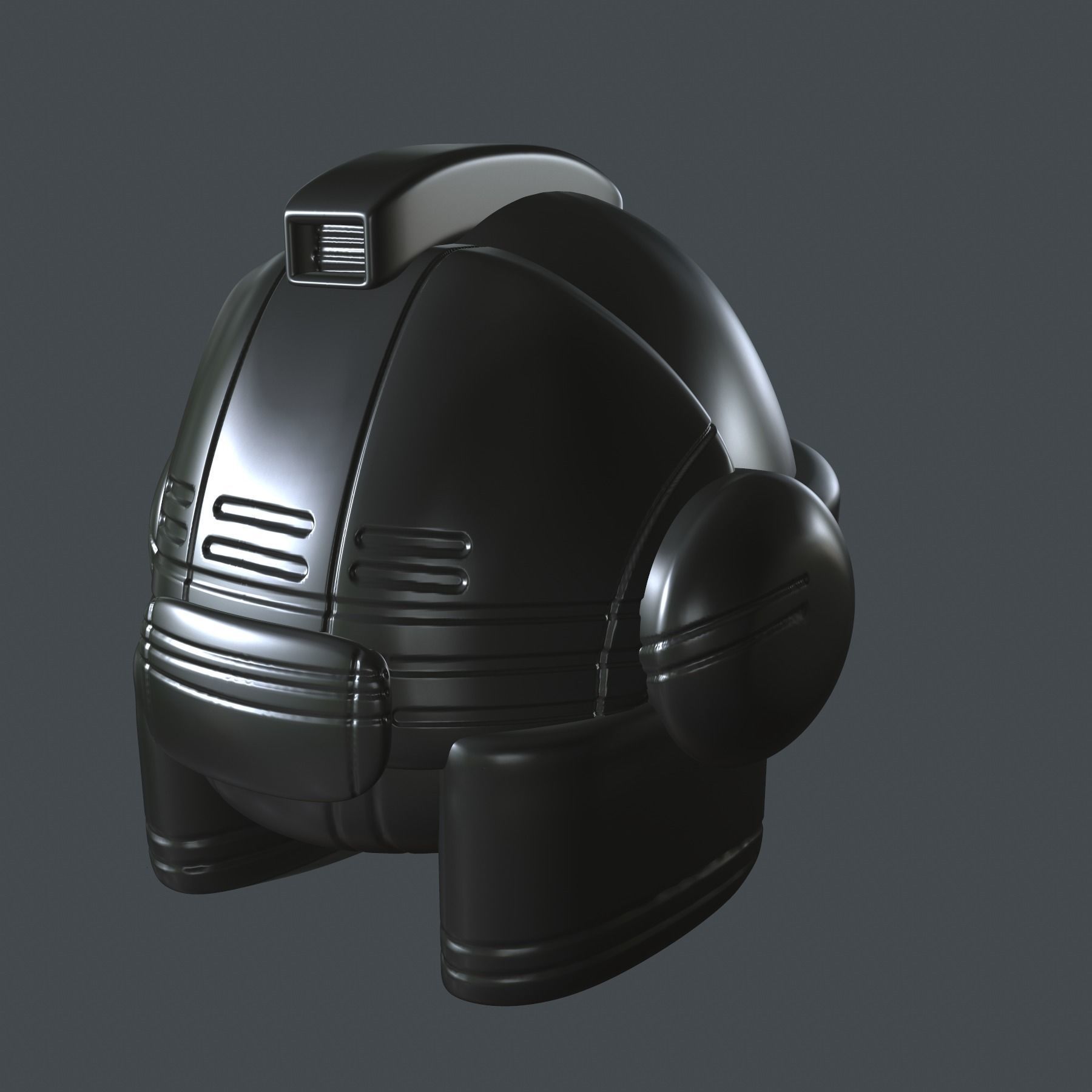 helmet high poly sculpt 3d printable 3D model_6