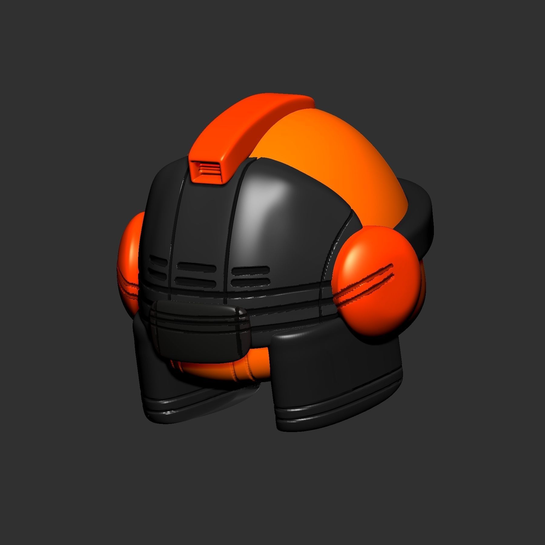 helmet high poly sculpt 3d printable 3D model_2