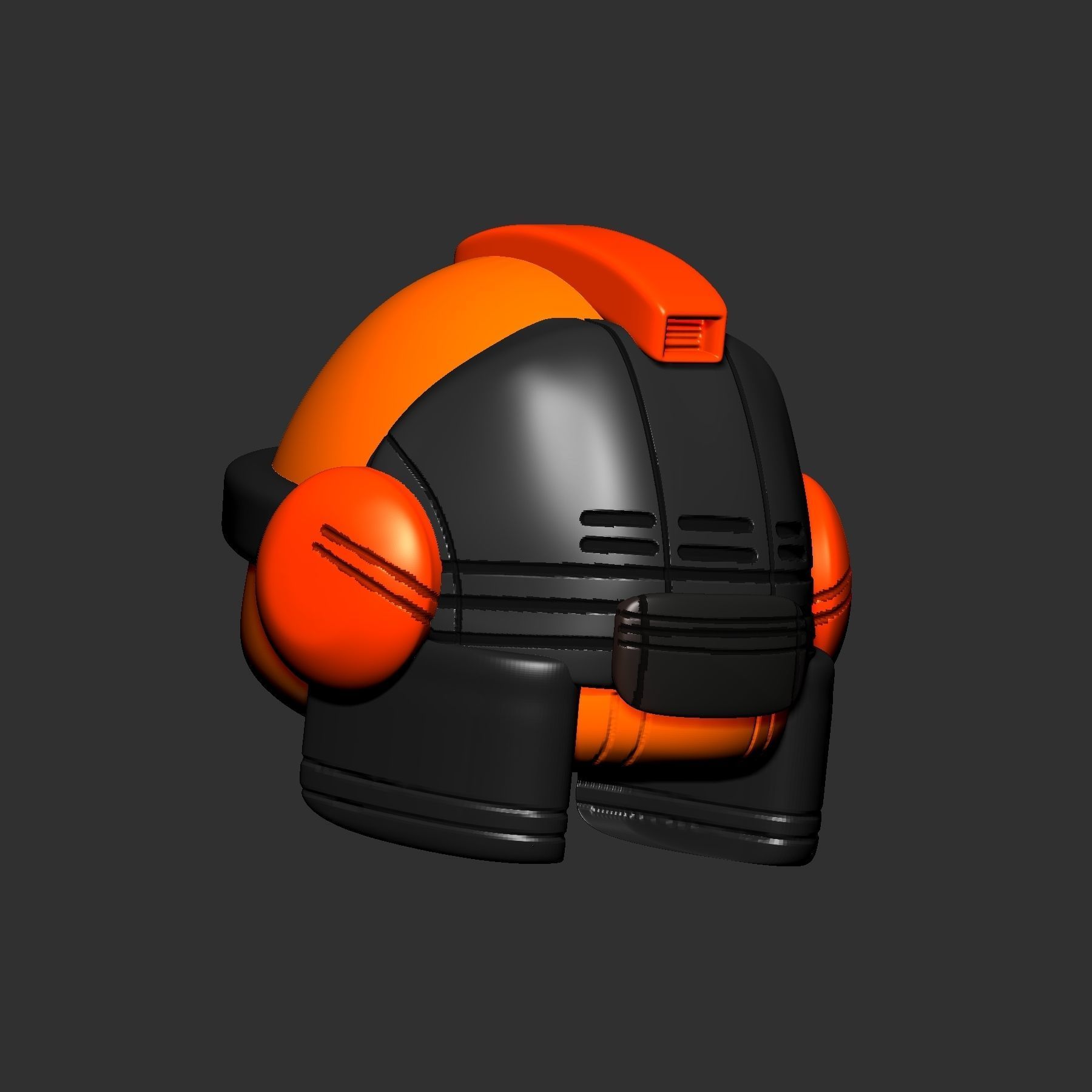 helmet high poly sculpt 3d printable 3D model_5