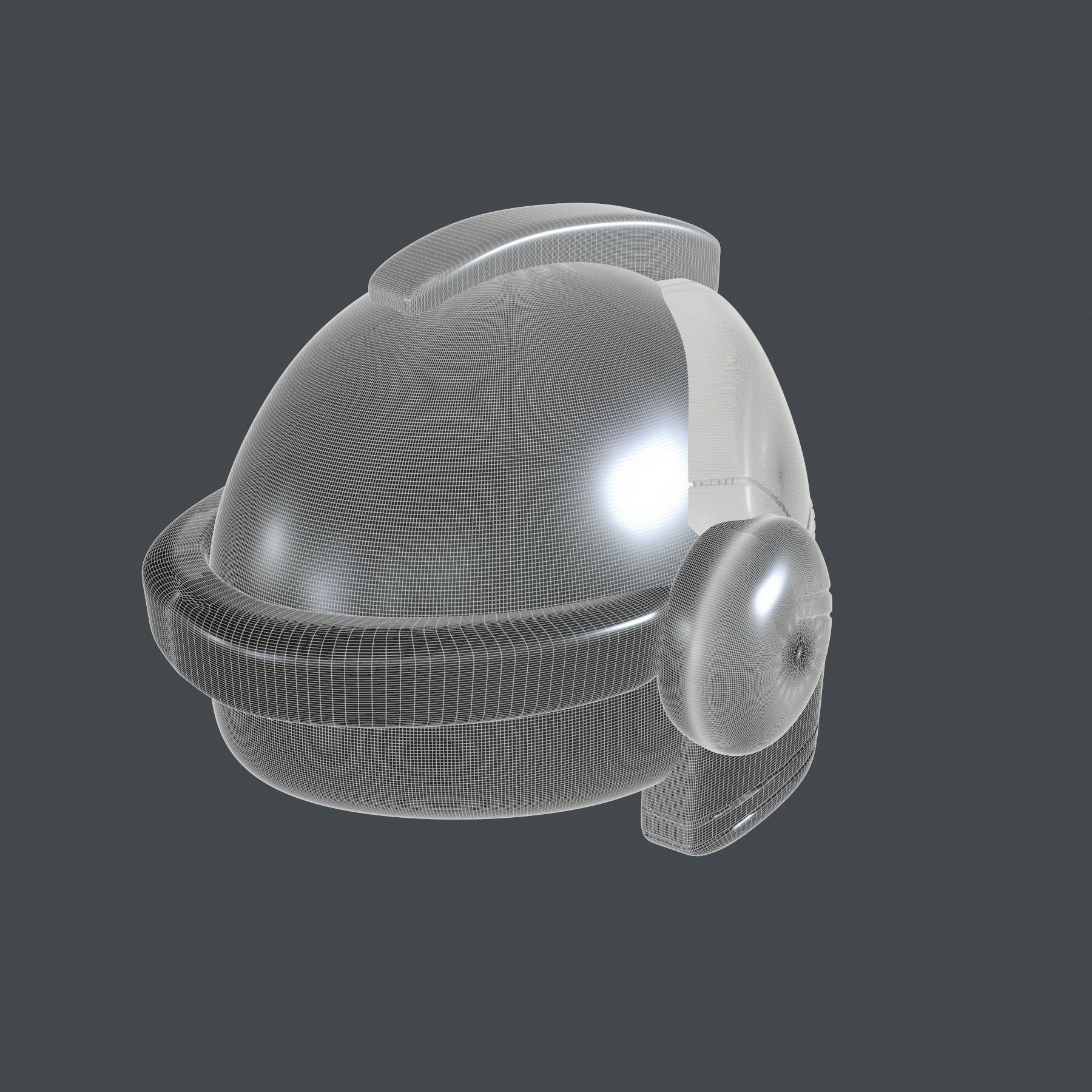helmet high poly sculpt 3d printable 3D model_7