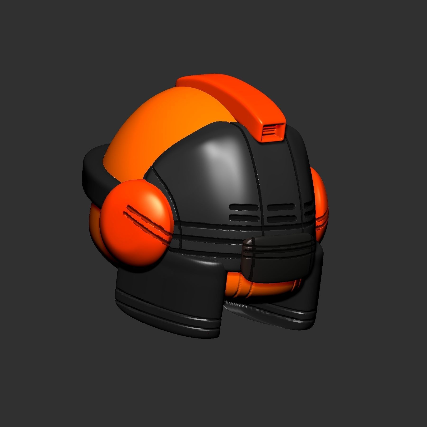 helmet high poly sculpt 3d printable 3D model_3