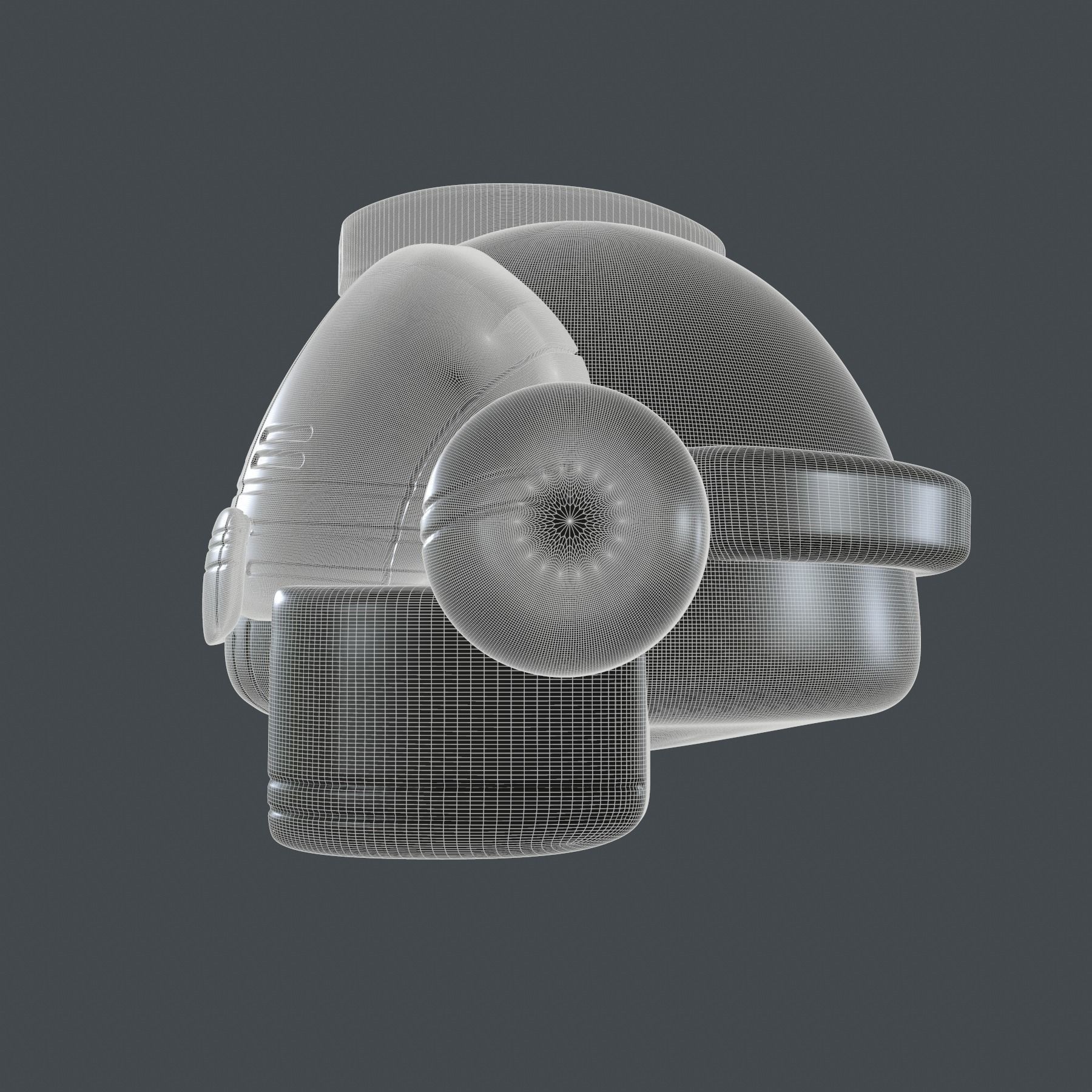 helmet high poly sculpt 3d printable 3D model_8