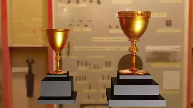 Goldcup Trophys Low-poly 3D model