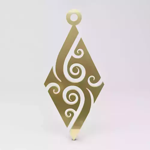 Maori pendant 4 3D print model