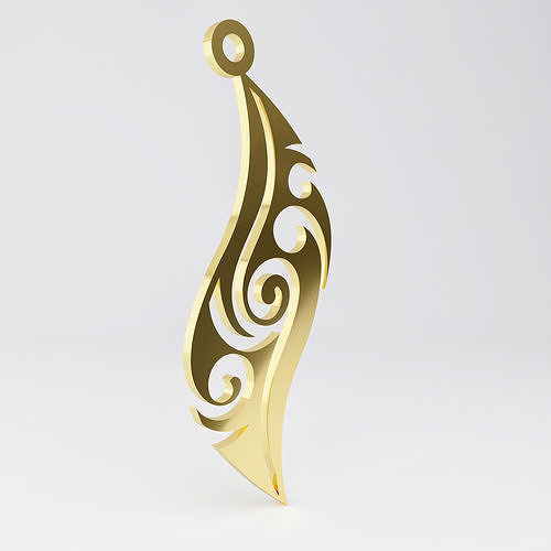 Maori pendant 5 3D print model