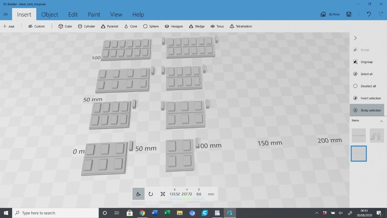 star wars Imperial Rank Insignia badges 3D print model_3