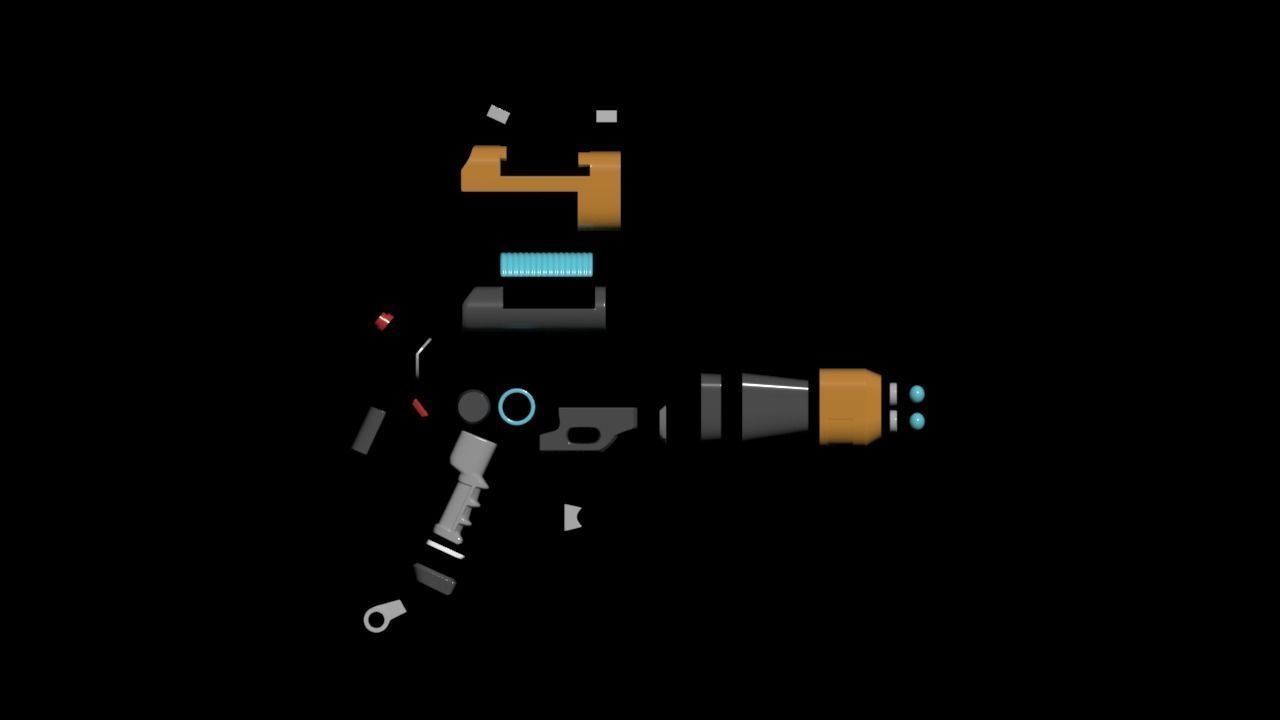 gun 3ds max 2021 fbx stl obj 3D model_7