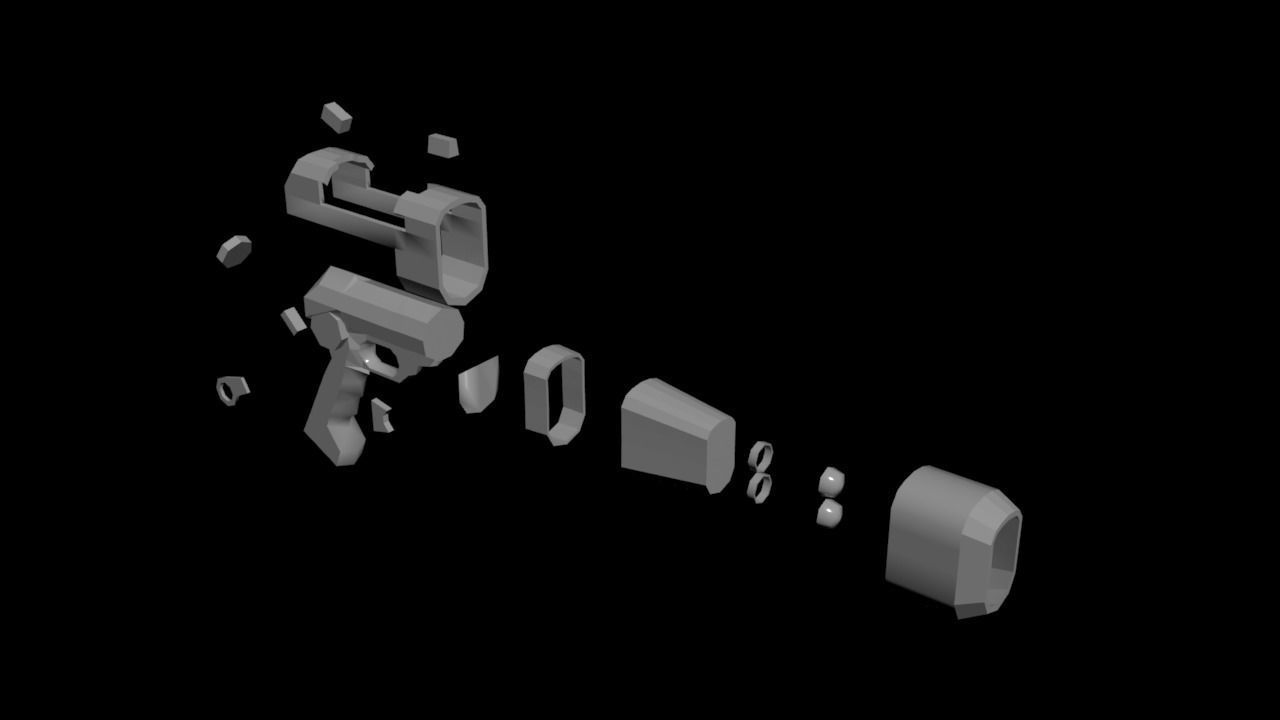 gun 3ds max 2021 fbx stl obj 3D model_9