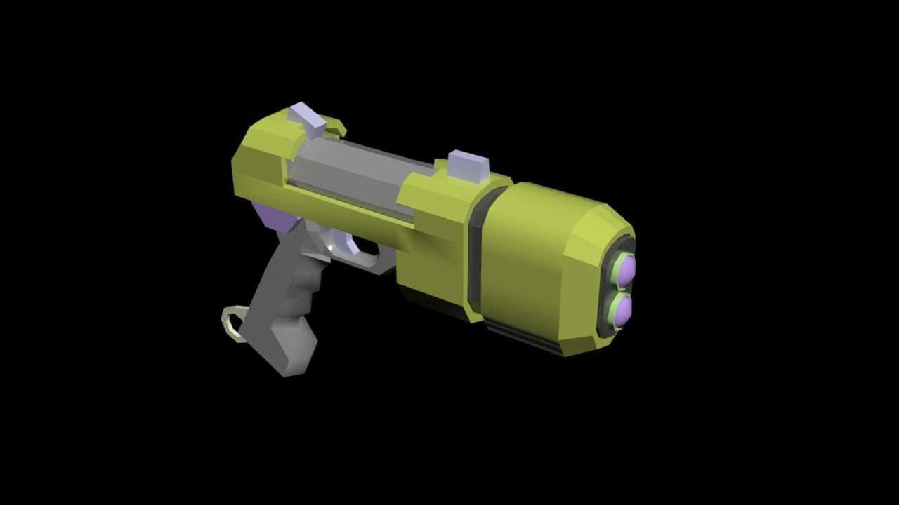 gun 3ds max 2021 fbx stl obj 3D model_1