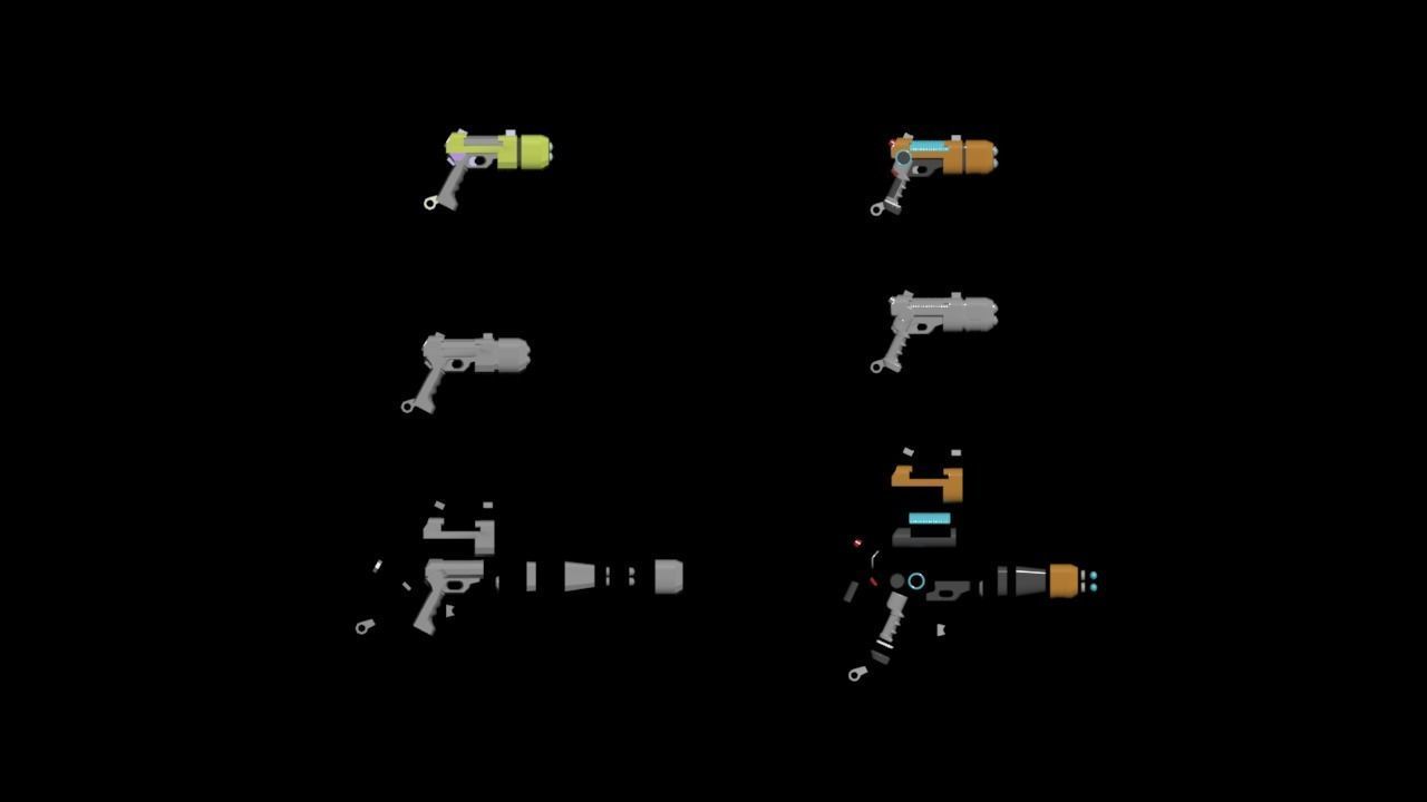 gun 3ds max 2021 fbx stl obj 3D model_10