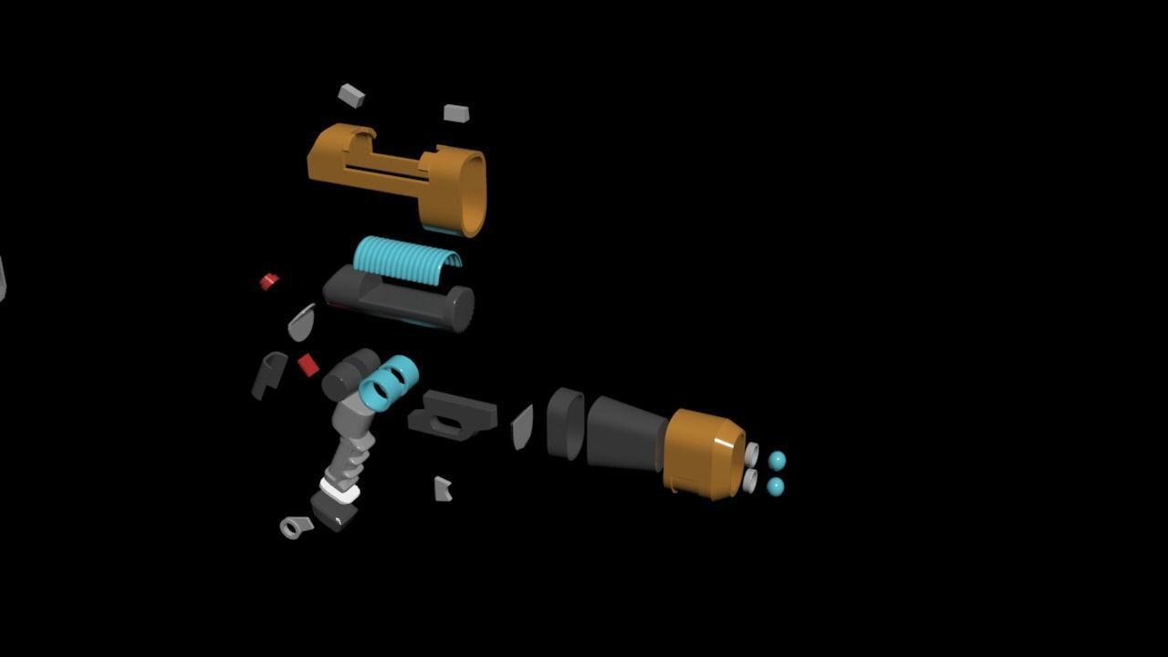 gun 3ds max 2021 fbx stl obj 3D model_8