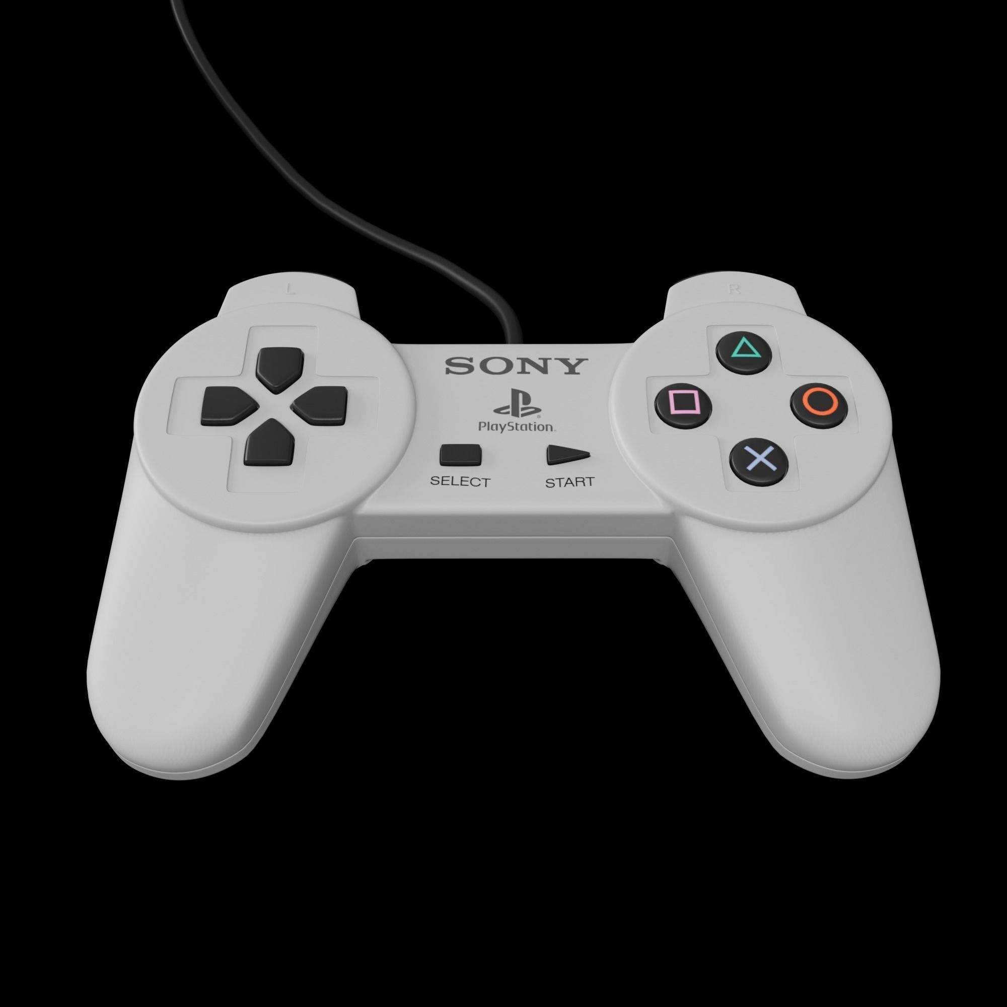 SONY Playstation 1 Console  3D model_3