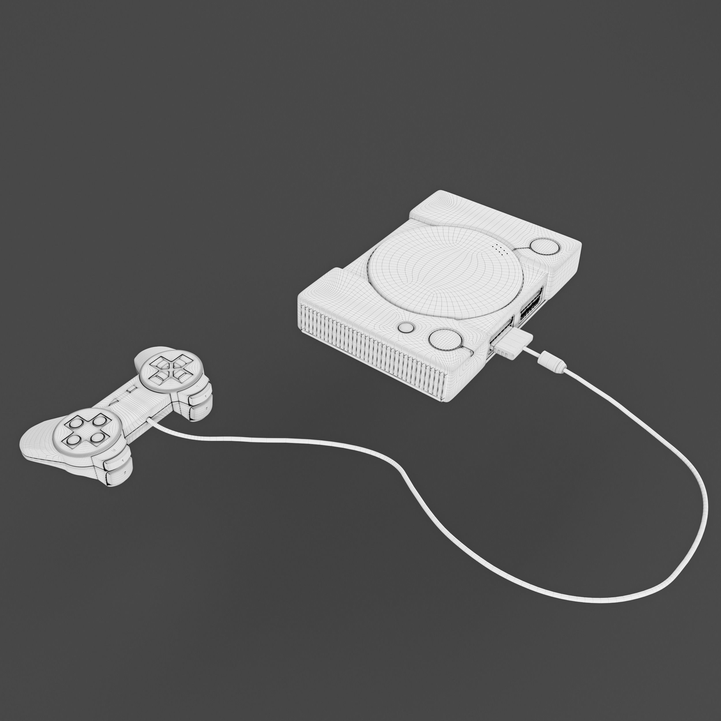 SONY Playstation 1 Console  3D model_5