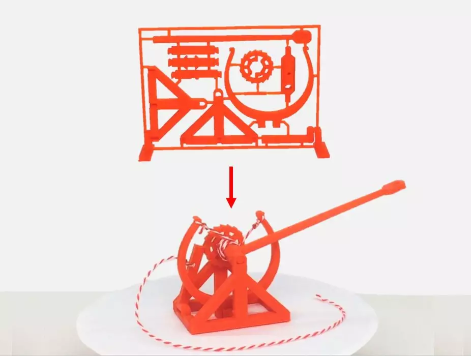 3D-printable Davinci catapult gift card 3D print model_0