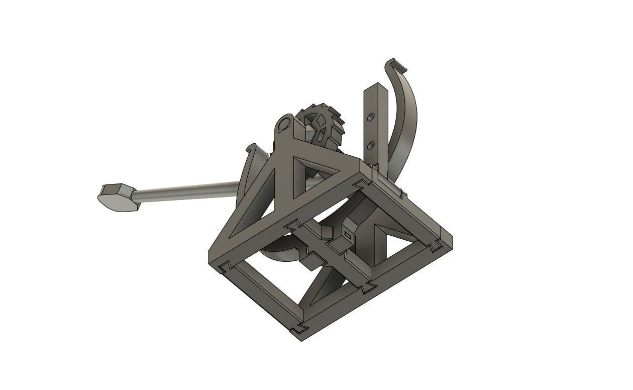 3D-printable Davinci catapult gift card 3D print model_9