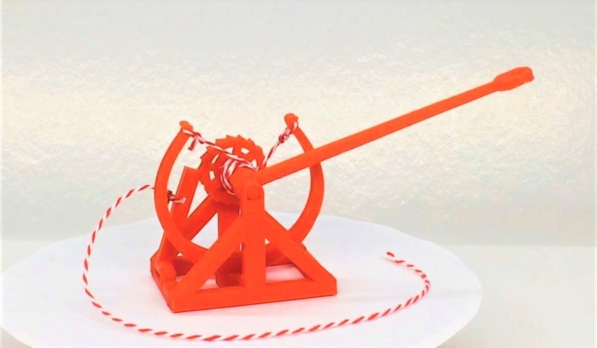 3D-printable Davinci catapult gift card 3D print model_3