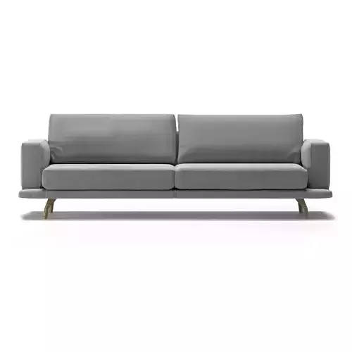 Couch seater sofa leather with wooden legs