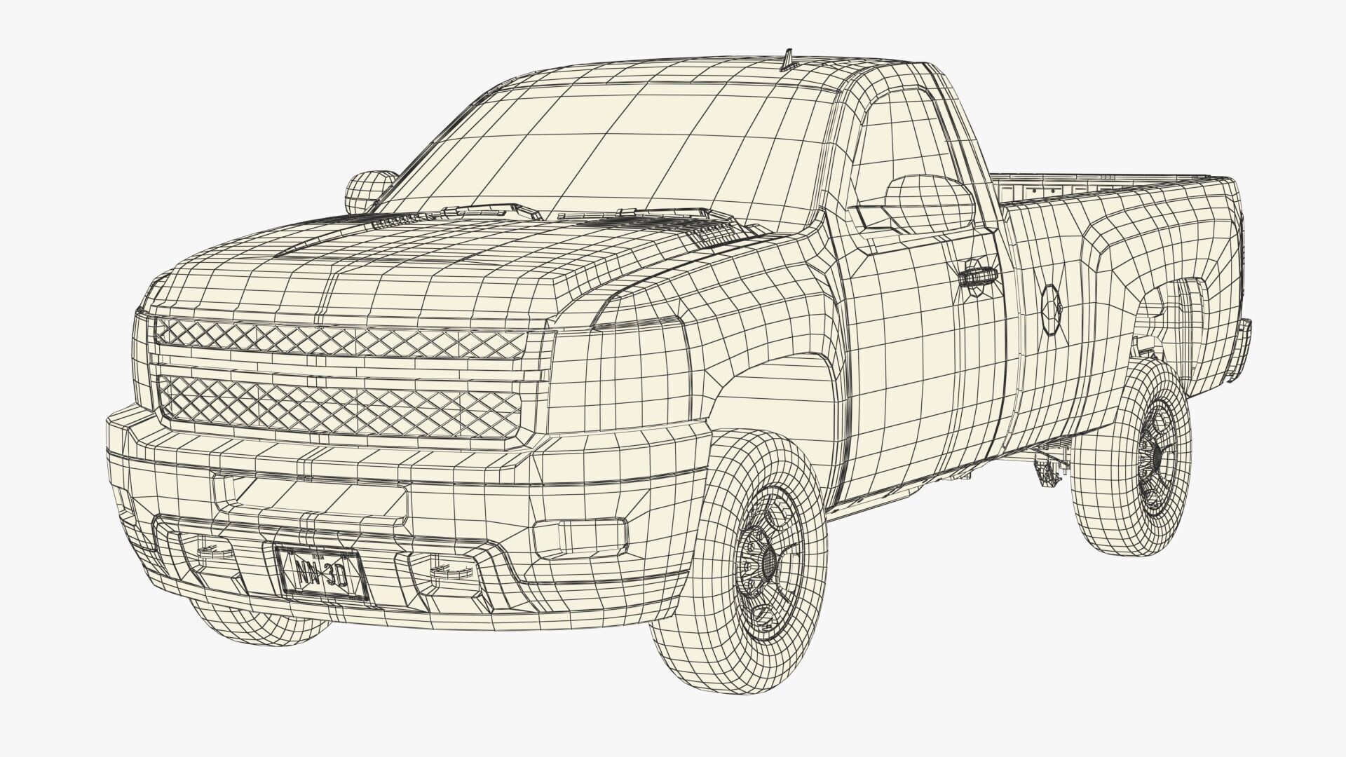 GENERIC HD PICKUP TRUCK 15 3D model_21