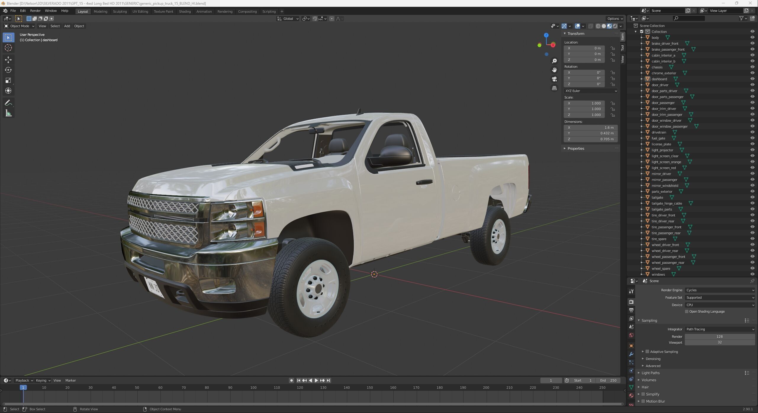GENERIC HD PICKUP TRUCK 15 3D model_26