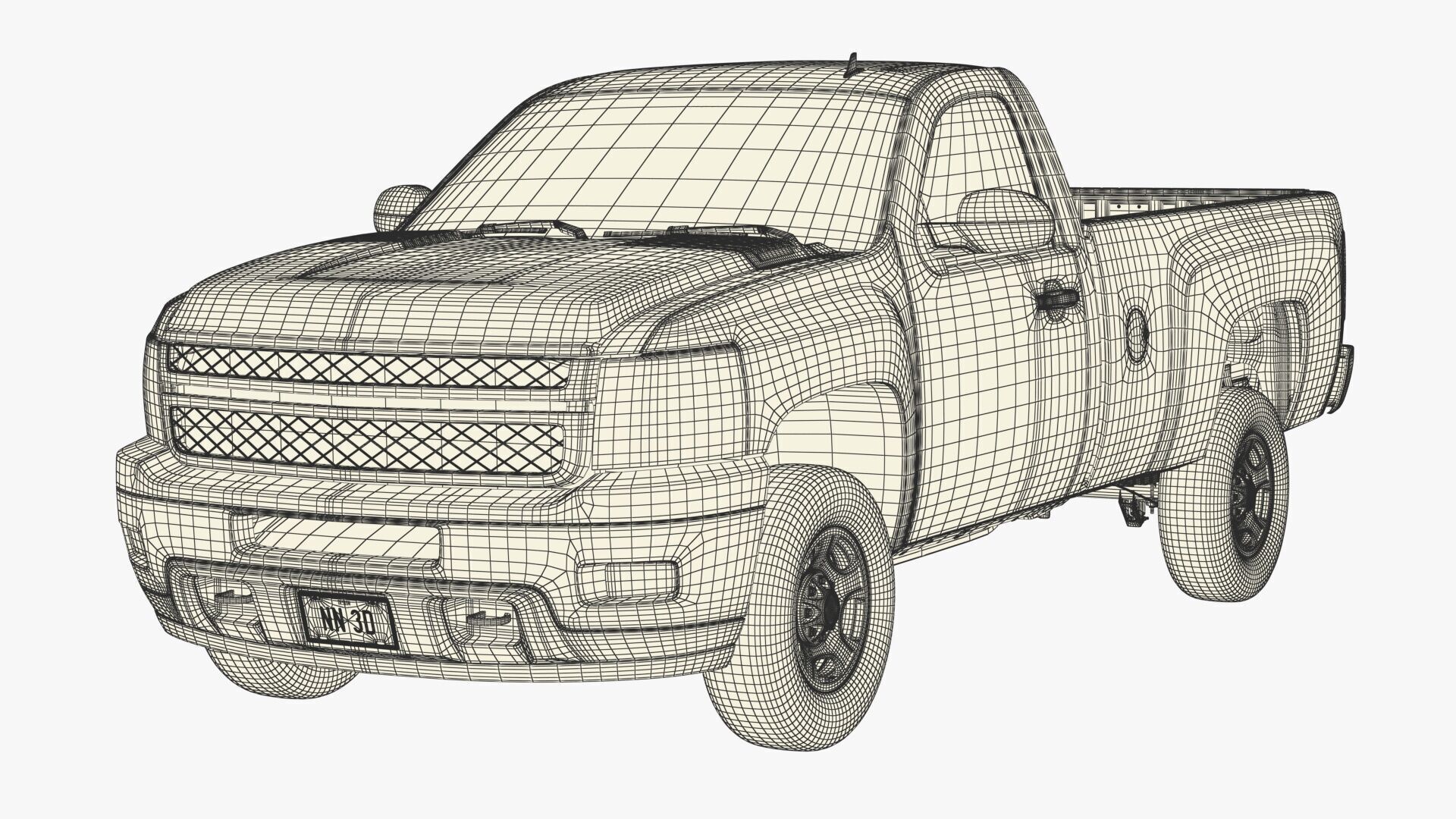 GENERIC HD PICKUP TRUCK 15 3D model_22