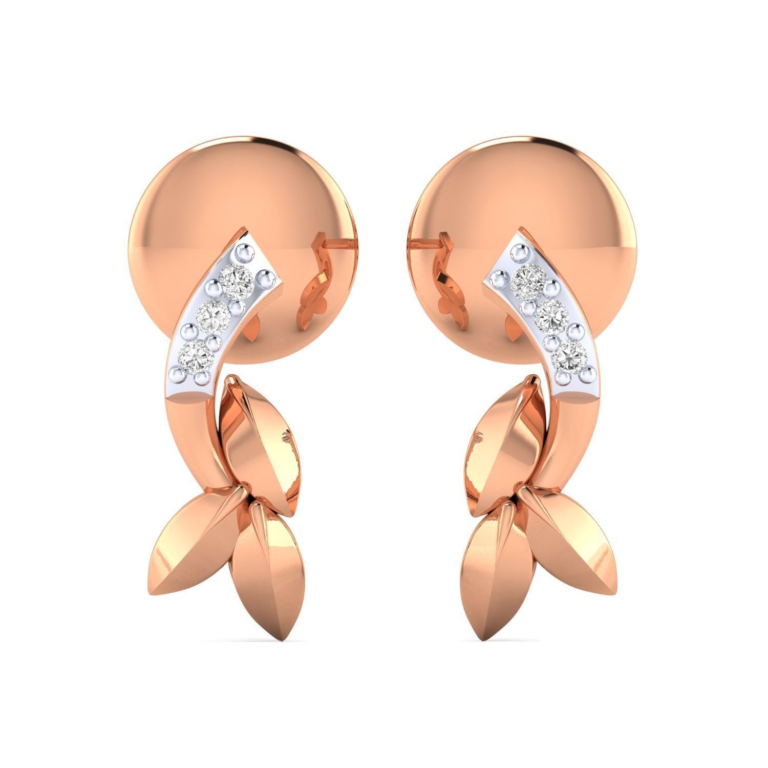 Women earrings 3dm render detail 3D print model 3D print model_4