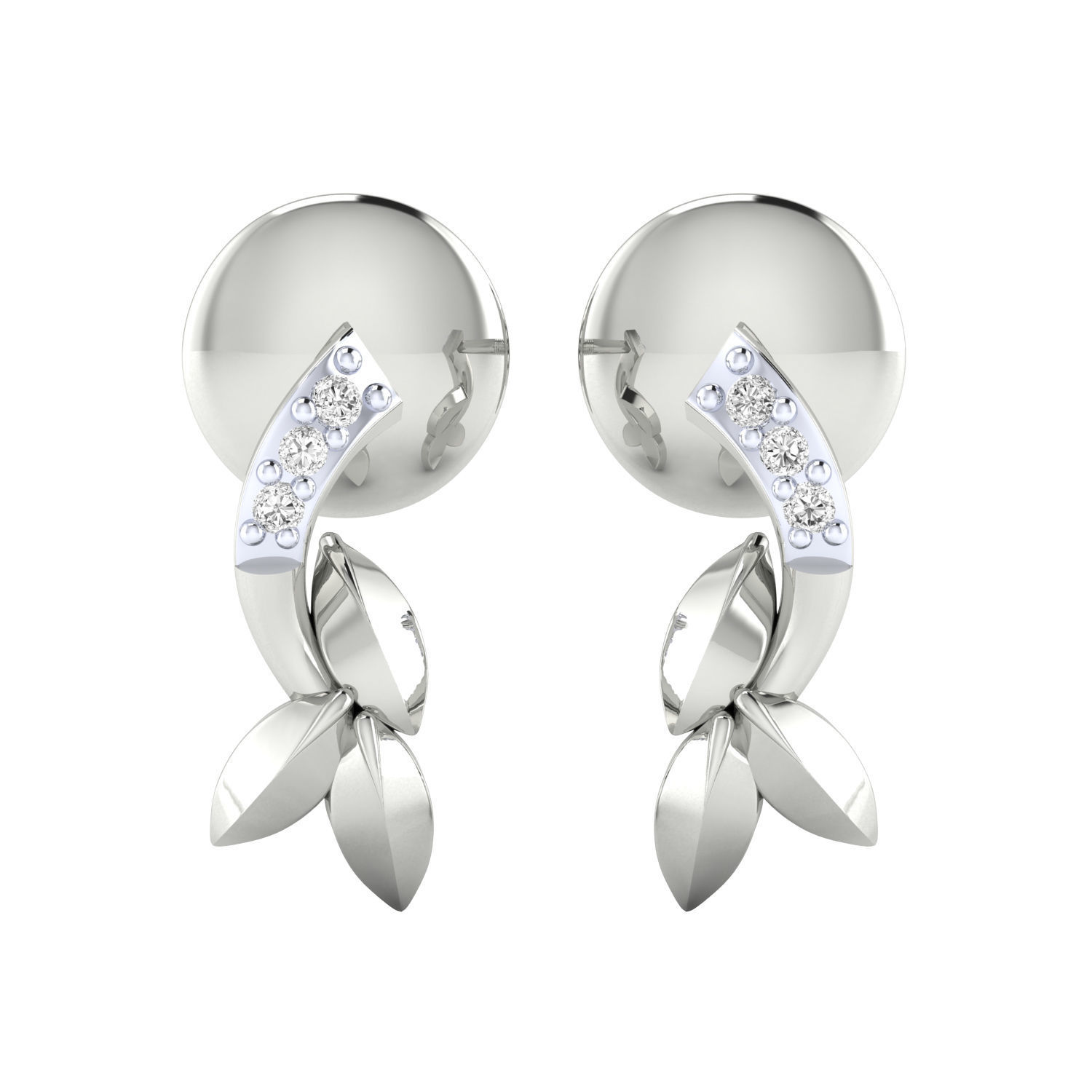 Women earrings 3dm render detail 3D print model 3D print model_9