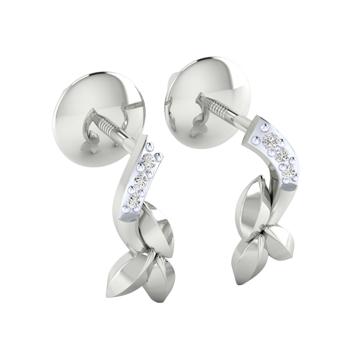 Women earrings 3dm render detail 3D print model 3D print model_6