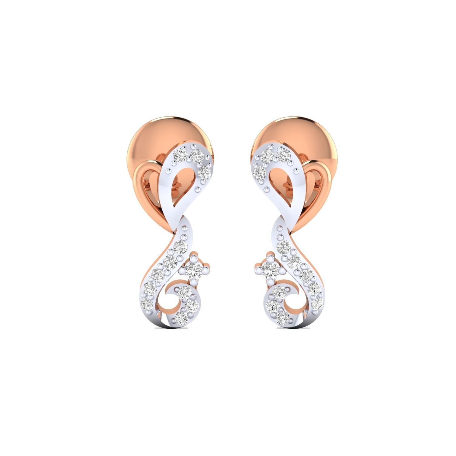 Women earrings 3dm render detail 3D print model 3D print model_1