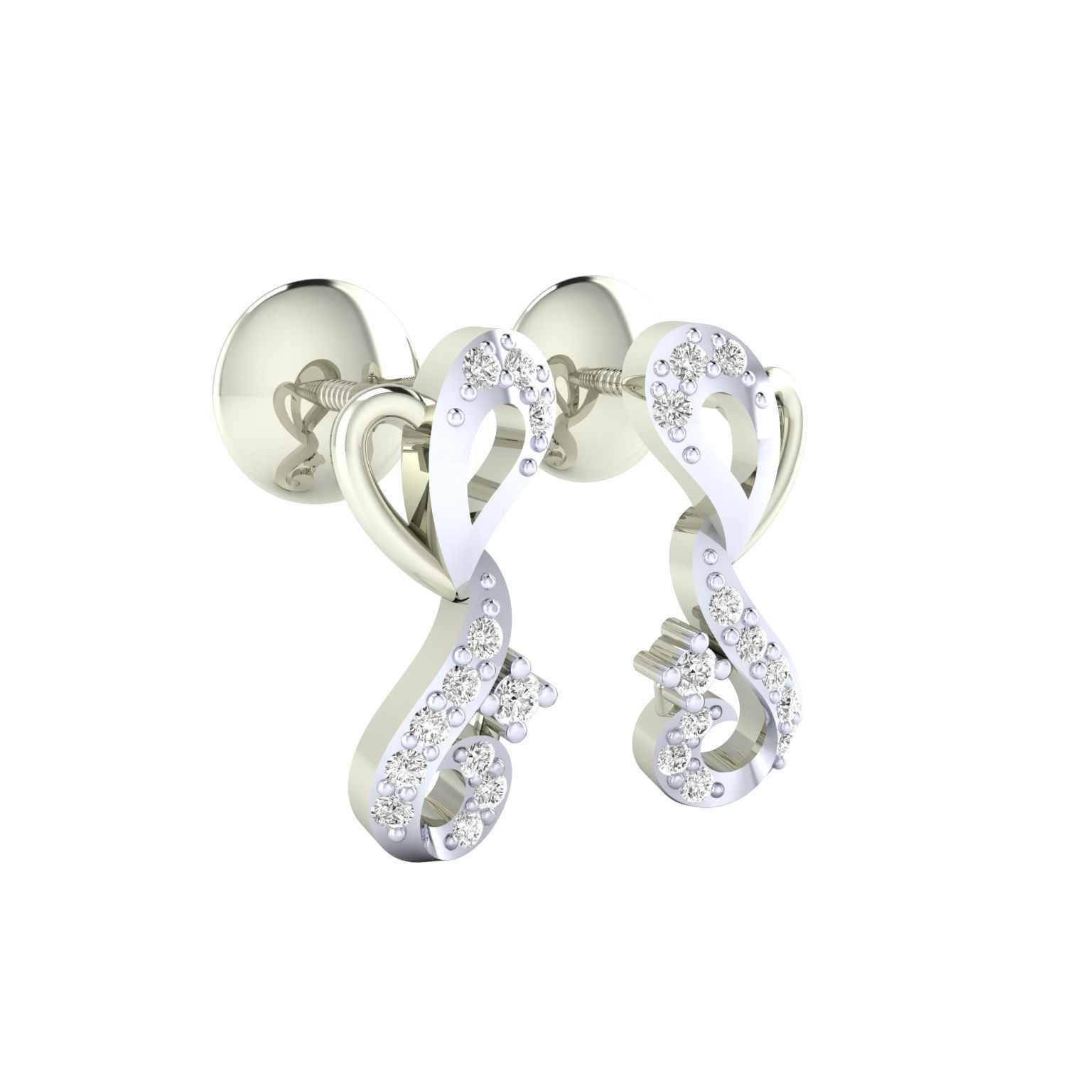 Women earrings 3dm render detail 3D print model 3D print model_4