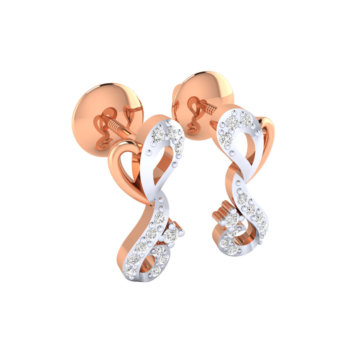 Women earrings 3dm render detail 3D print model 3D print model_3