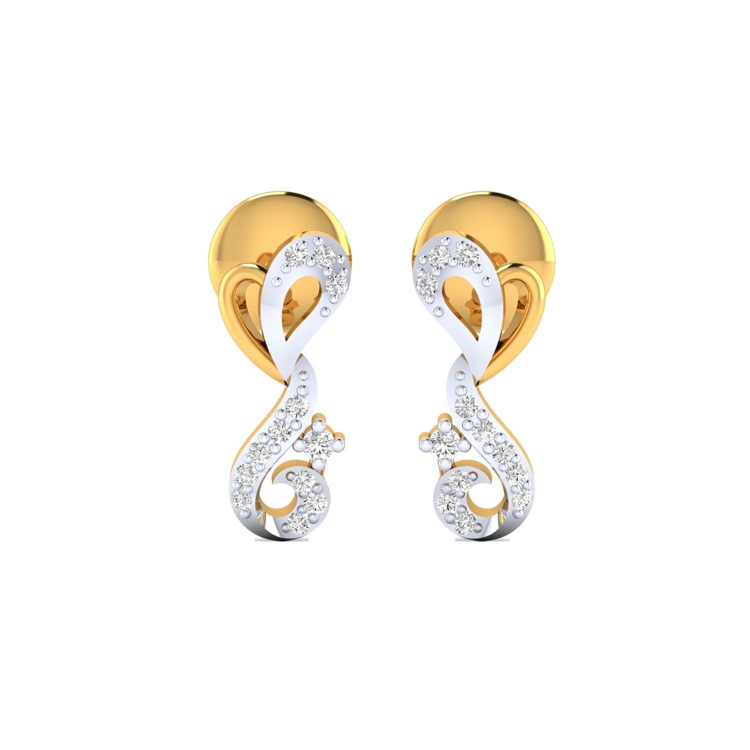 Women earrings 3dm render detail 3D print model 3D print model_15