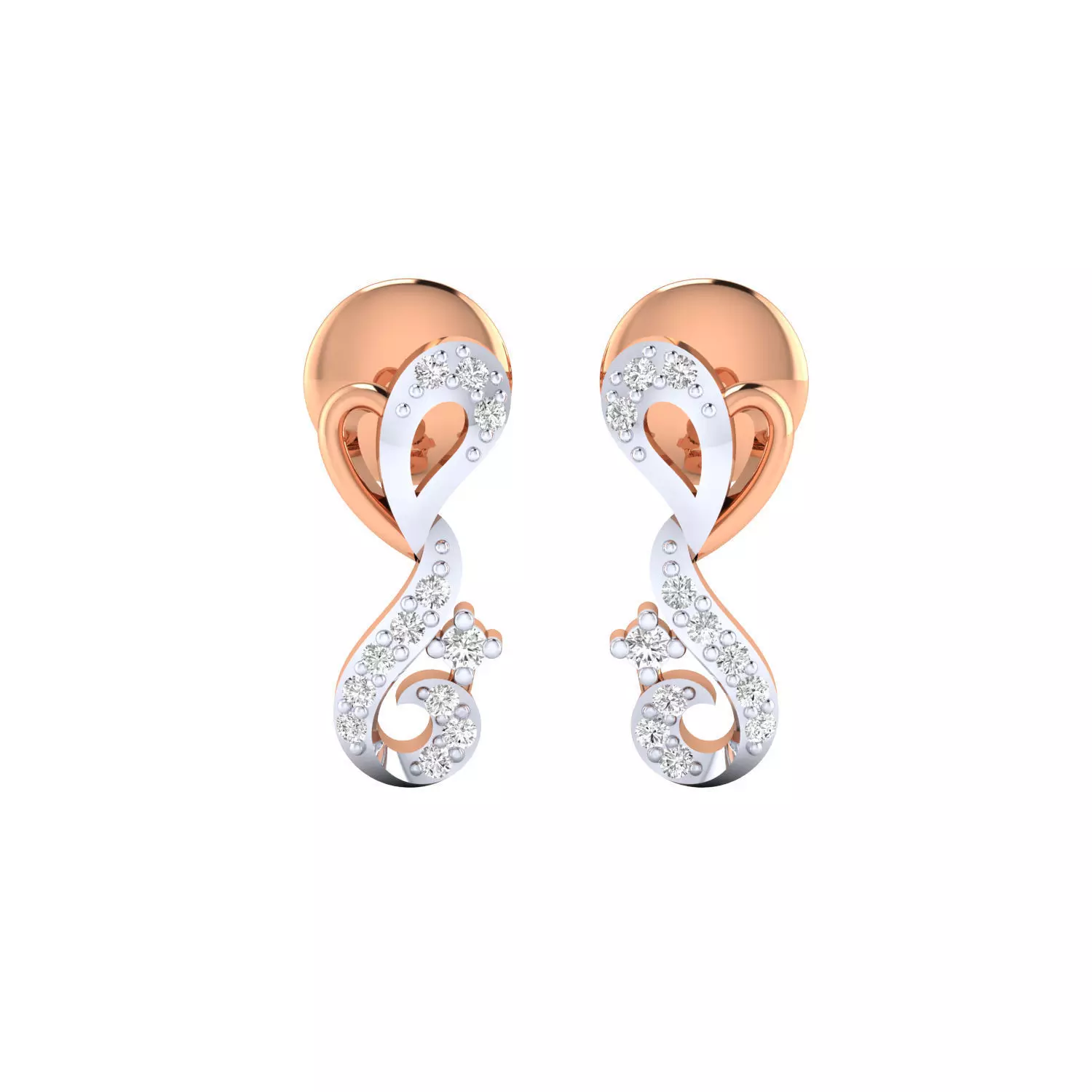 Women earrings 3dm render detail 3D print model 3D print model_0