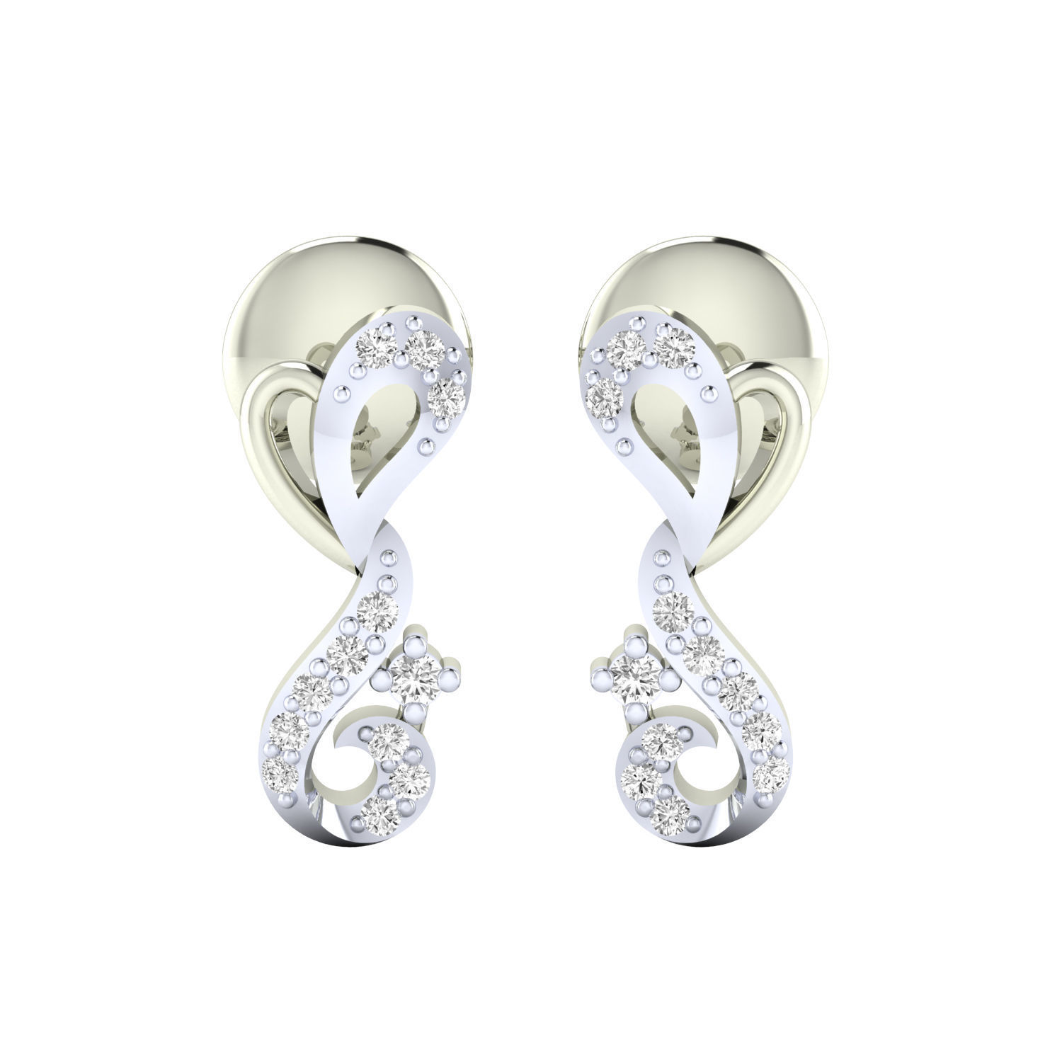 Women earrings 3dm render detail 3D print model 3D print model_12