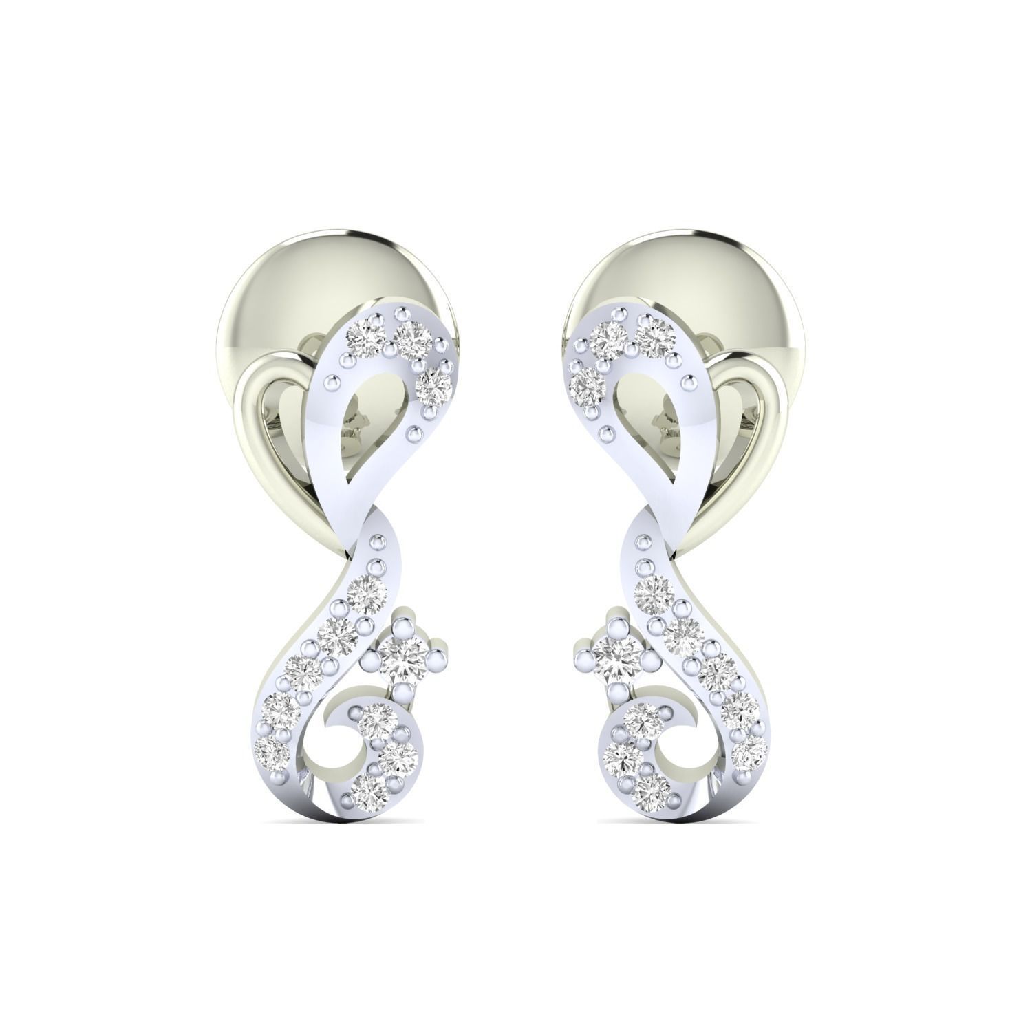 Women earrings 3dm render detail 3D print model 3D print model_13