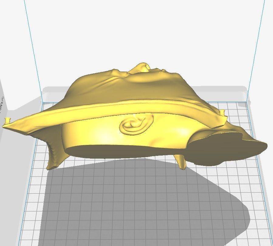 Head behind the drape sculpture 3D print model_5