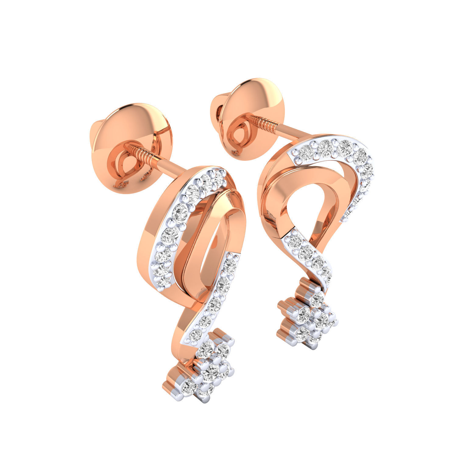 Women earrings 3dm render detail 3D print model 3D print model_2