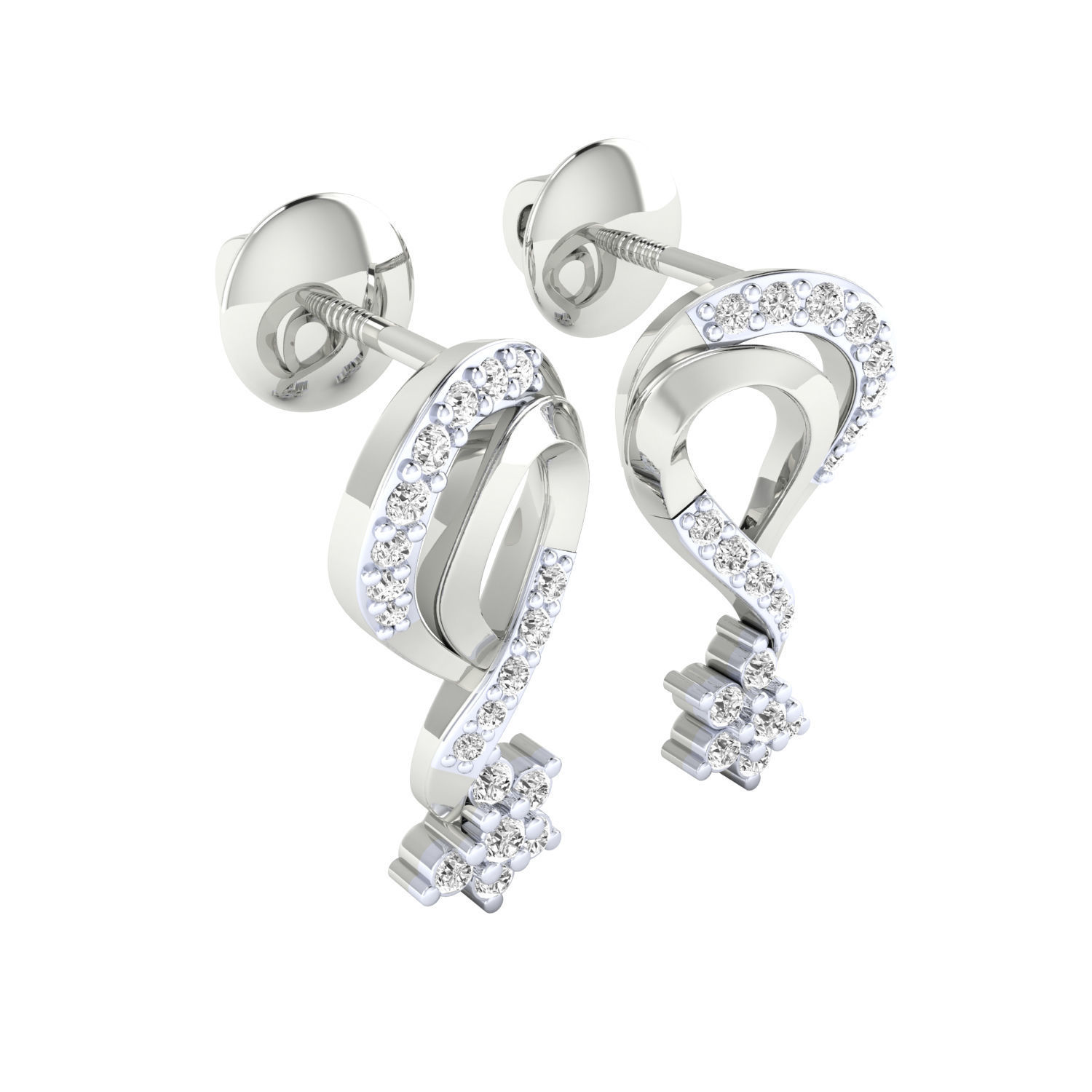 Women earrings 3dm render detail 3D print model 3D print model_8