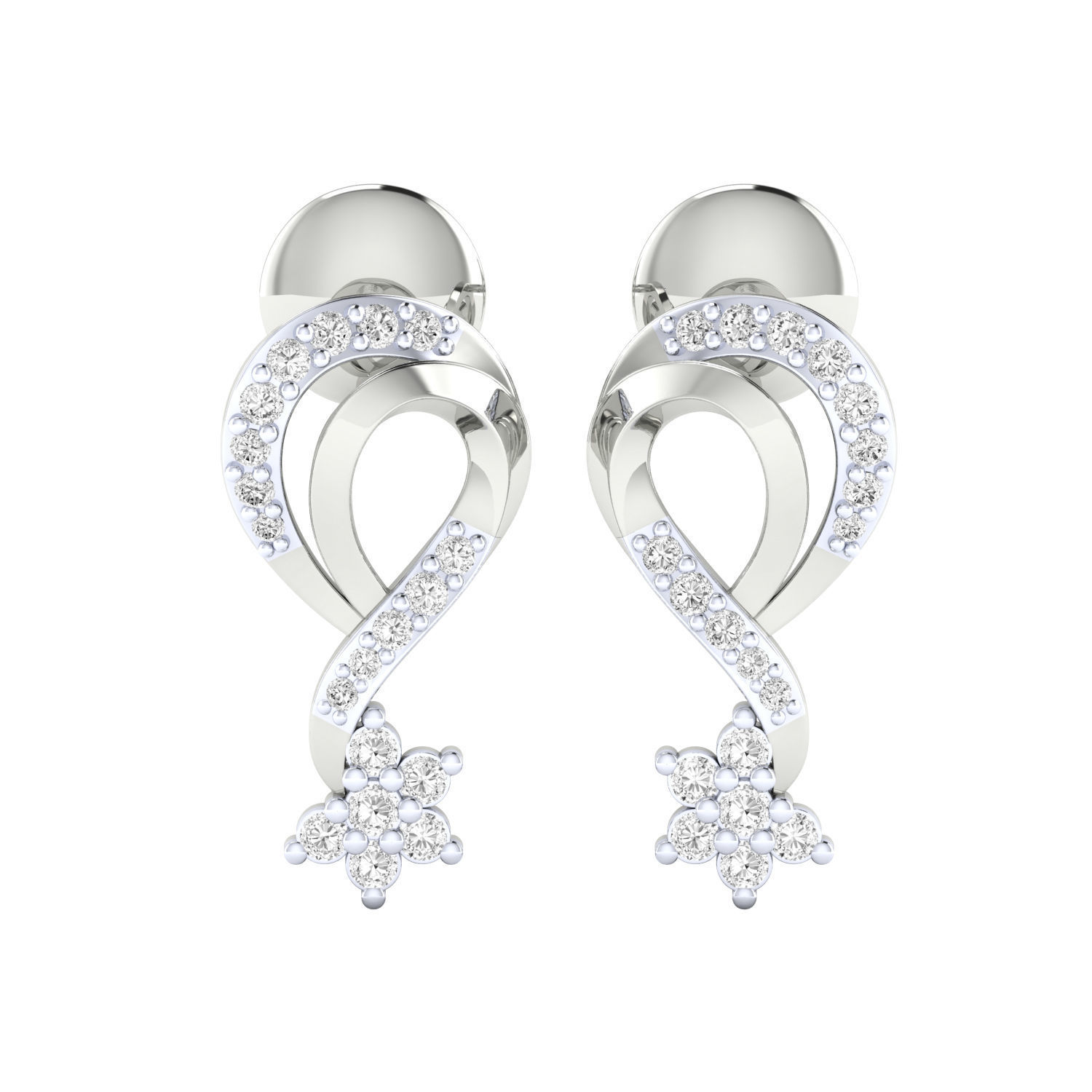 Women earrings 3dm render detail 3D print model 3D print model_6