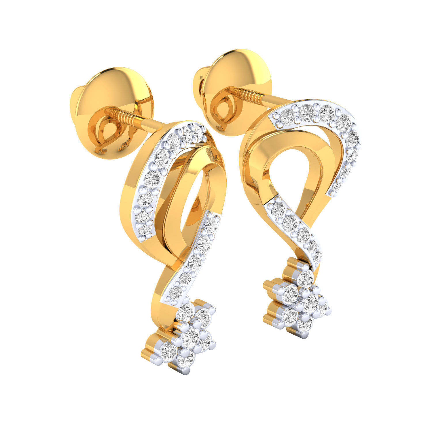 Women earrings 3dm render detail 3D print model 3D print model_13