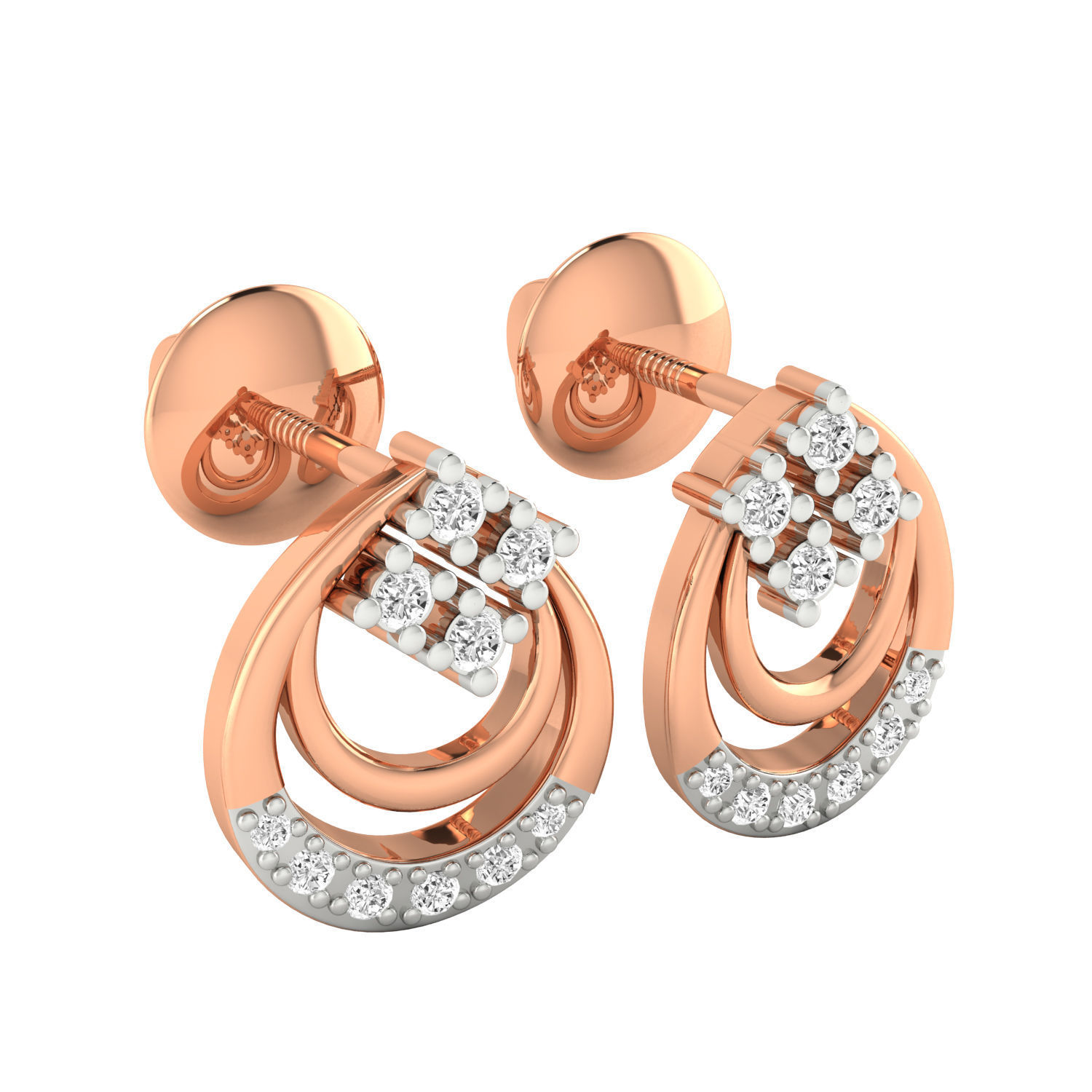 Women earrings 3dm render detail 3D print model 3D print model_2