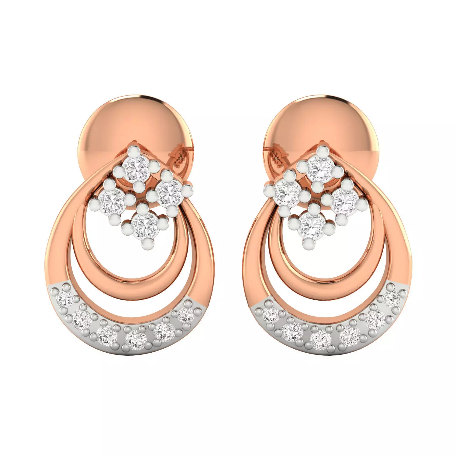 Women earrings 3dm render detail 3D print model 3D print model_0