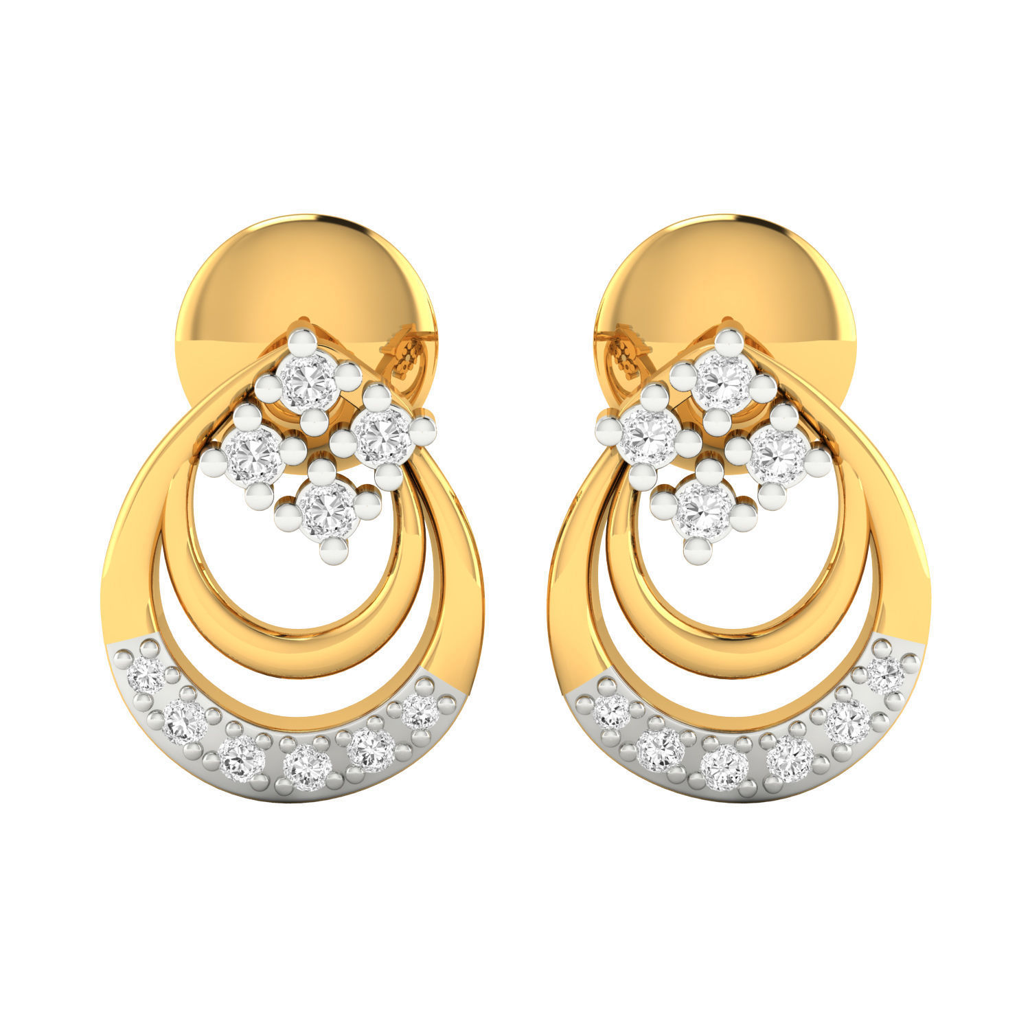 Women earrings 3dm render detail 3D print model 3D print model_11