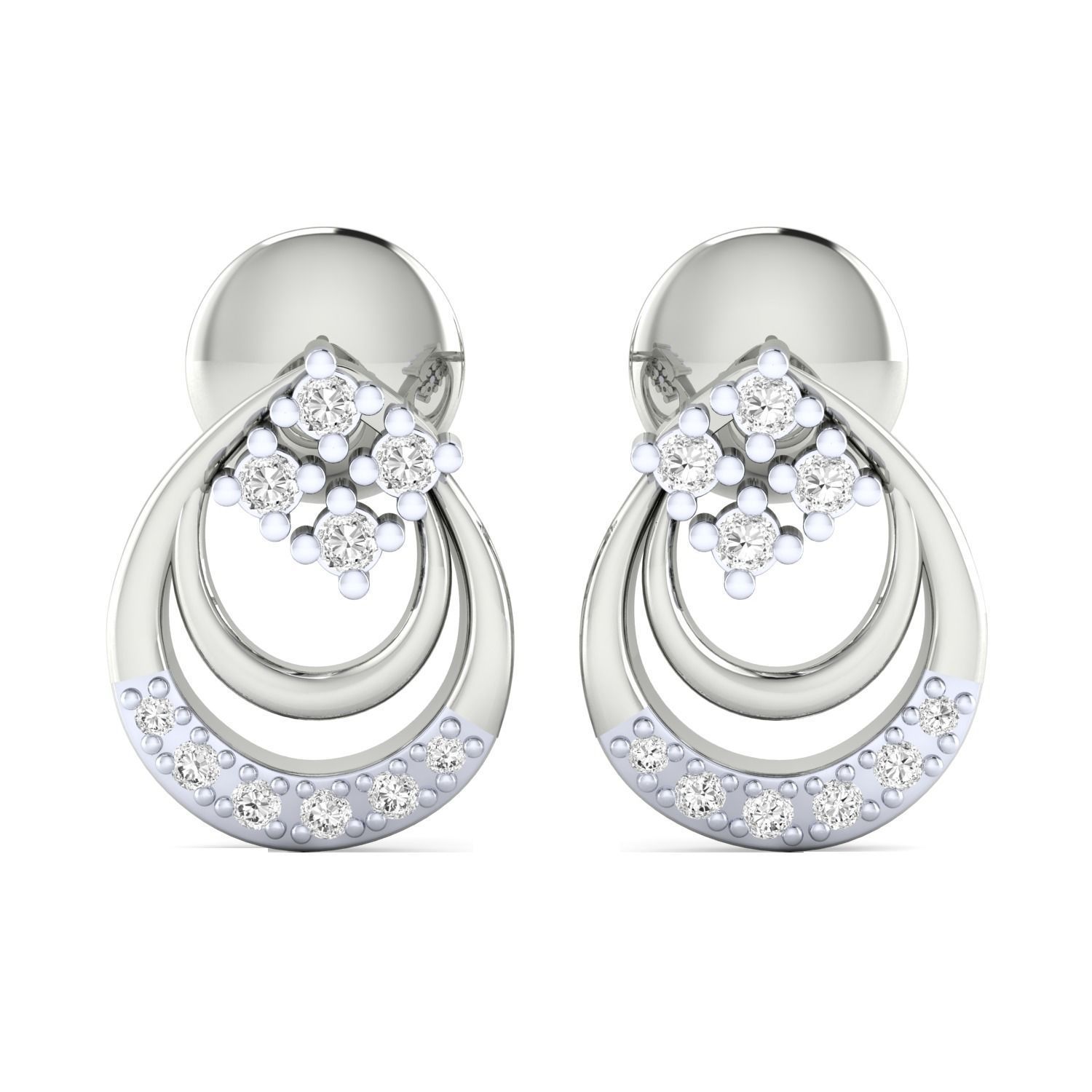 Women earrings 3dm render detail 3D print model 3D print model_7