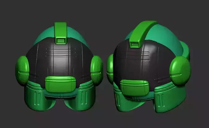 helmet high poly sculpt 3d printable ver 7 3D model