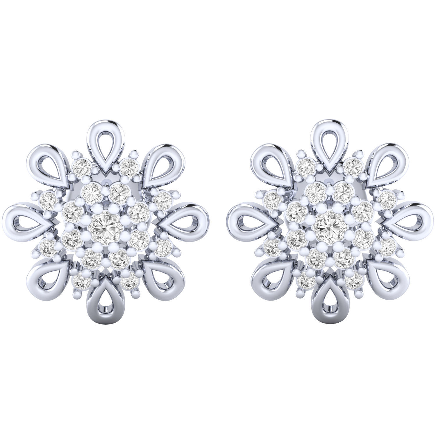 Women earrings 3dm render detail 3D print model 3D print model_13